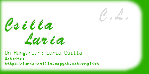 csilla luria business card